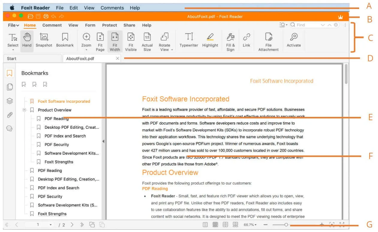 PDFリーダー Foxit PDF Reader
