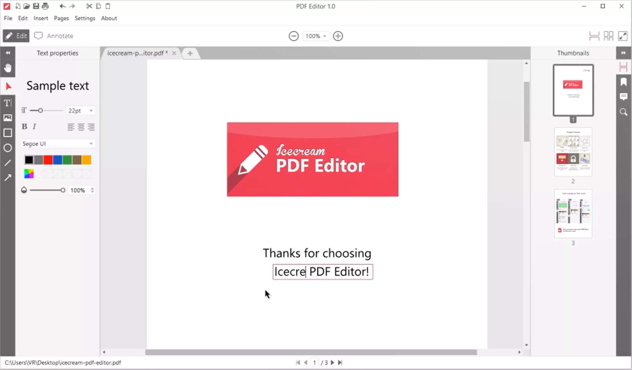 Icecream PDF Editor