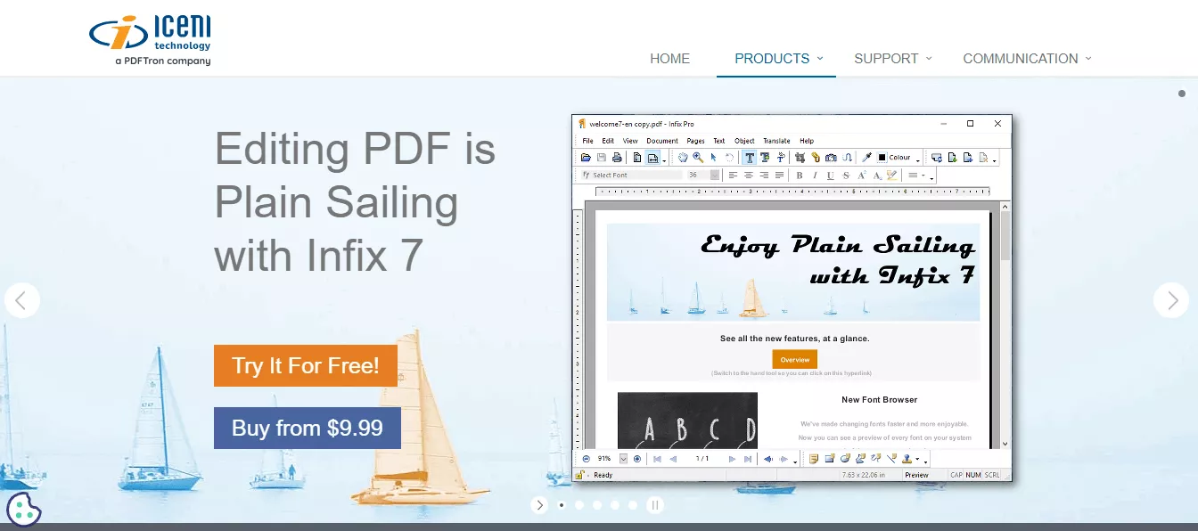 o site oficial do infix pdf editor