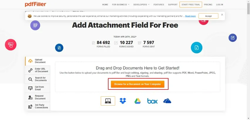 pdf attachment online