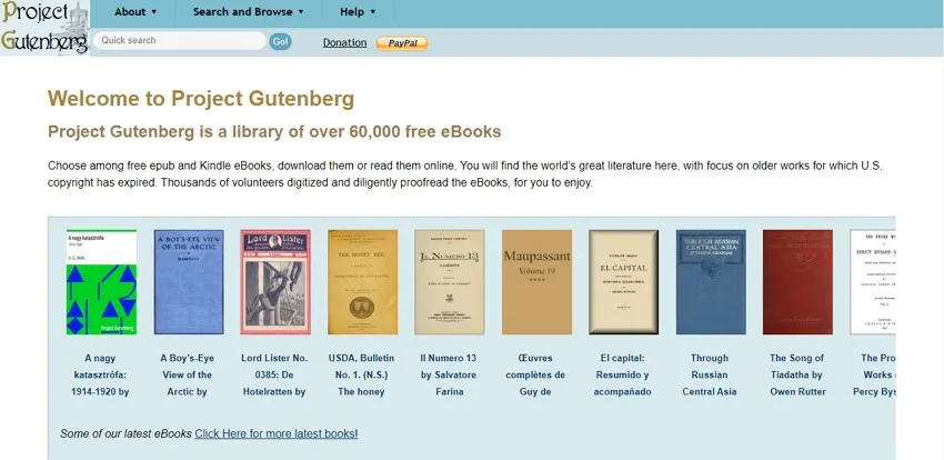 ebook Download Websites - Project Gutenberg