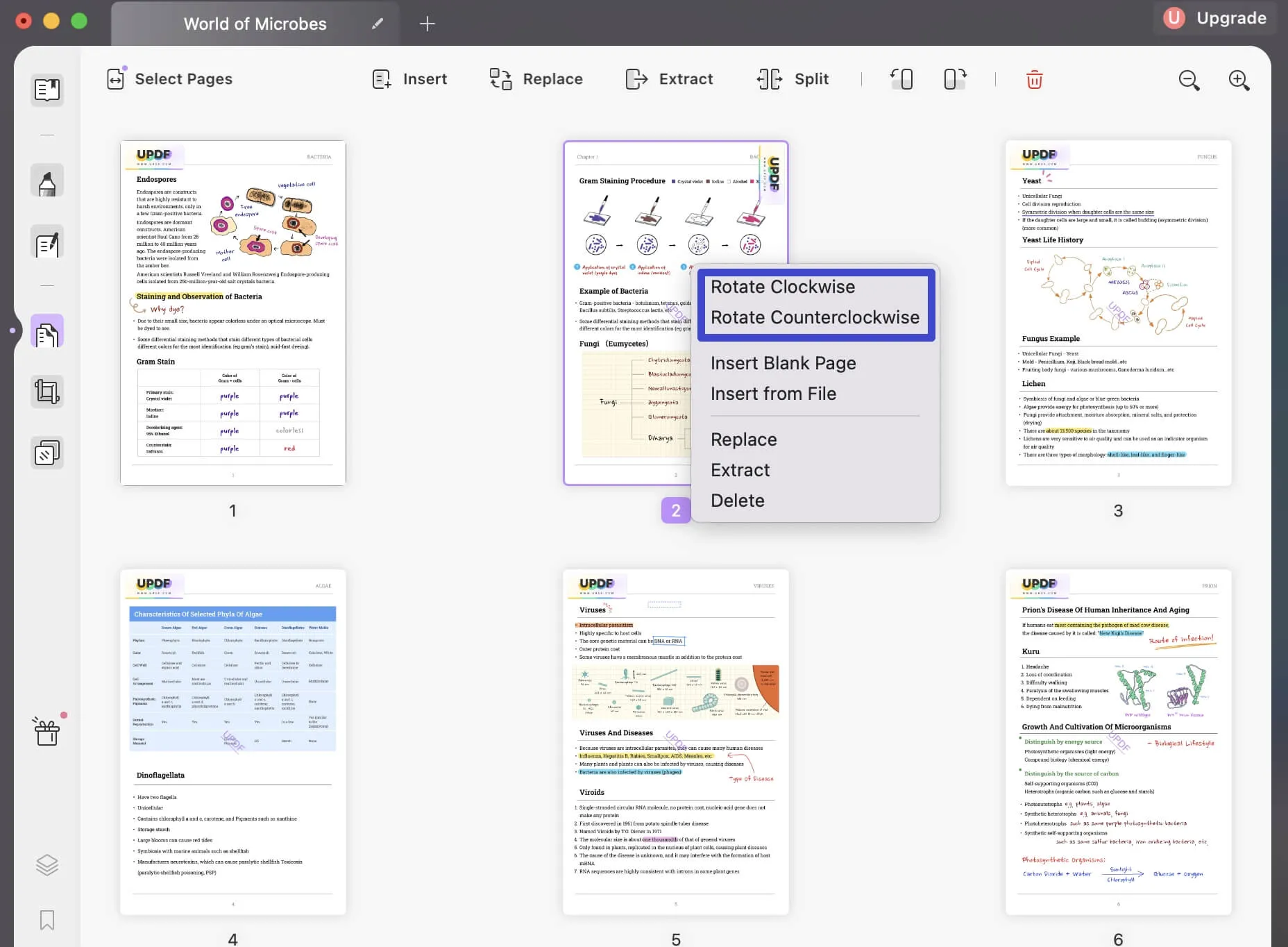 how to rotate all pages in pdf mac by right-clicking