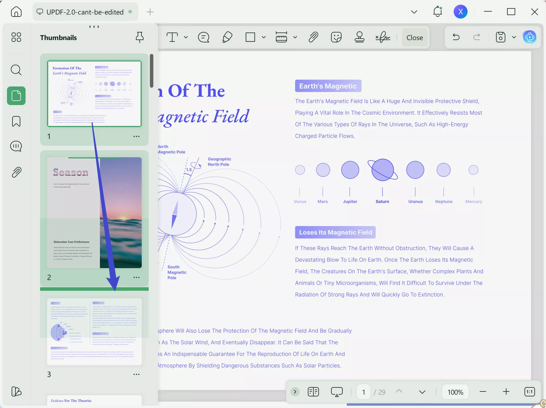 drag to the desired position