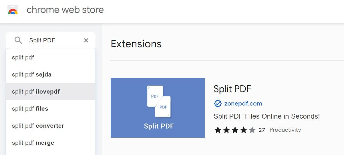 Chrome PDF Editor - Split PDF