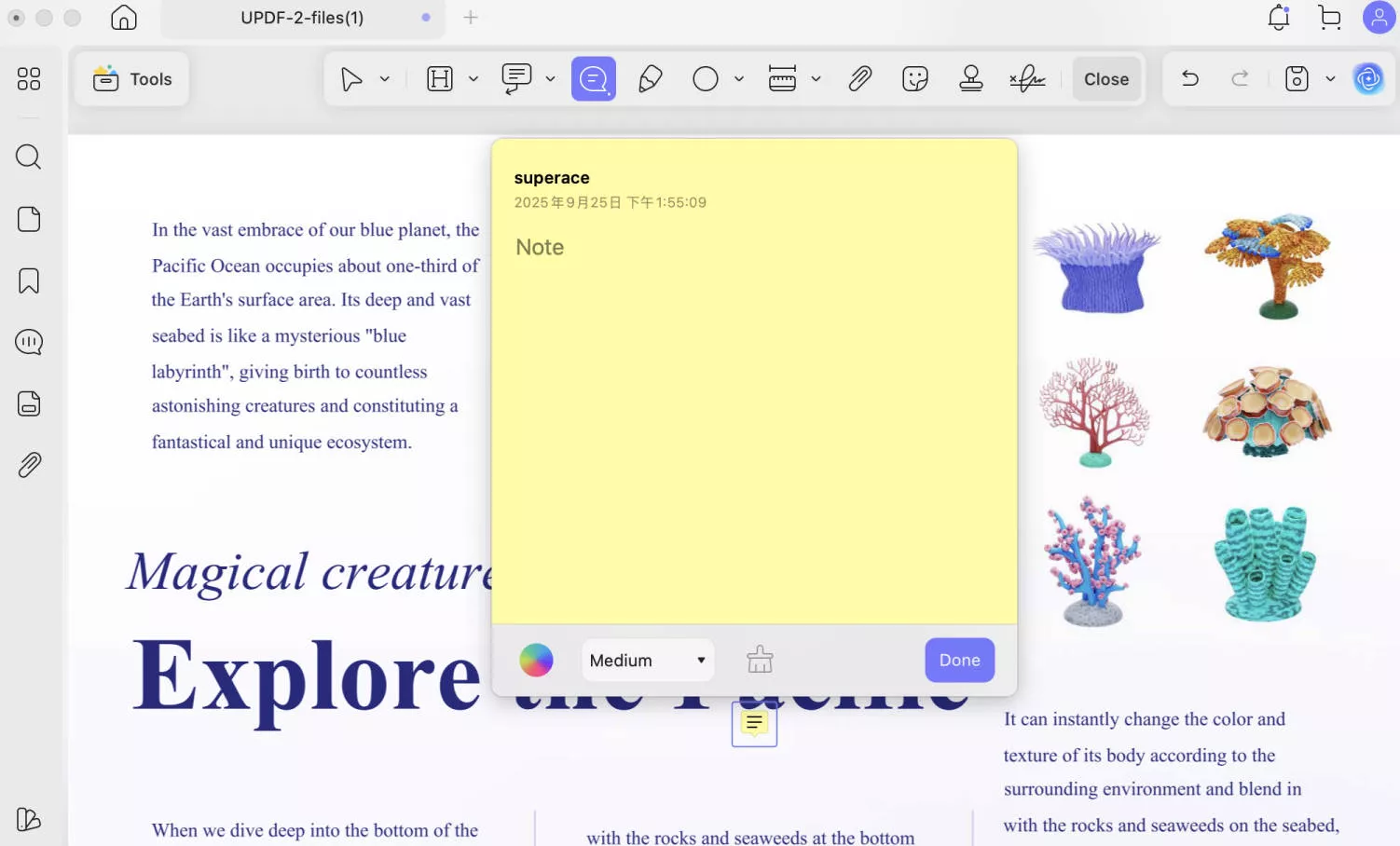 add notes to annotate pdf on mac