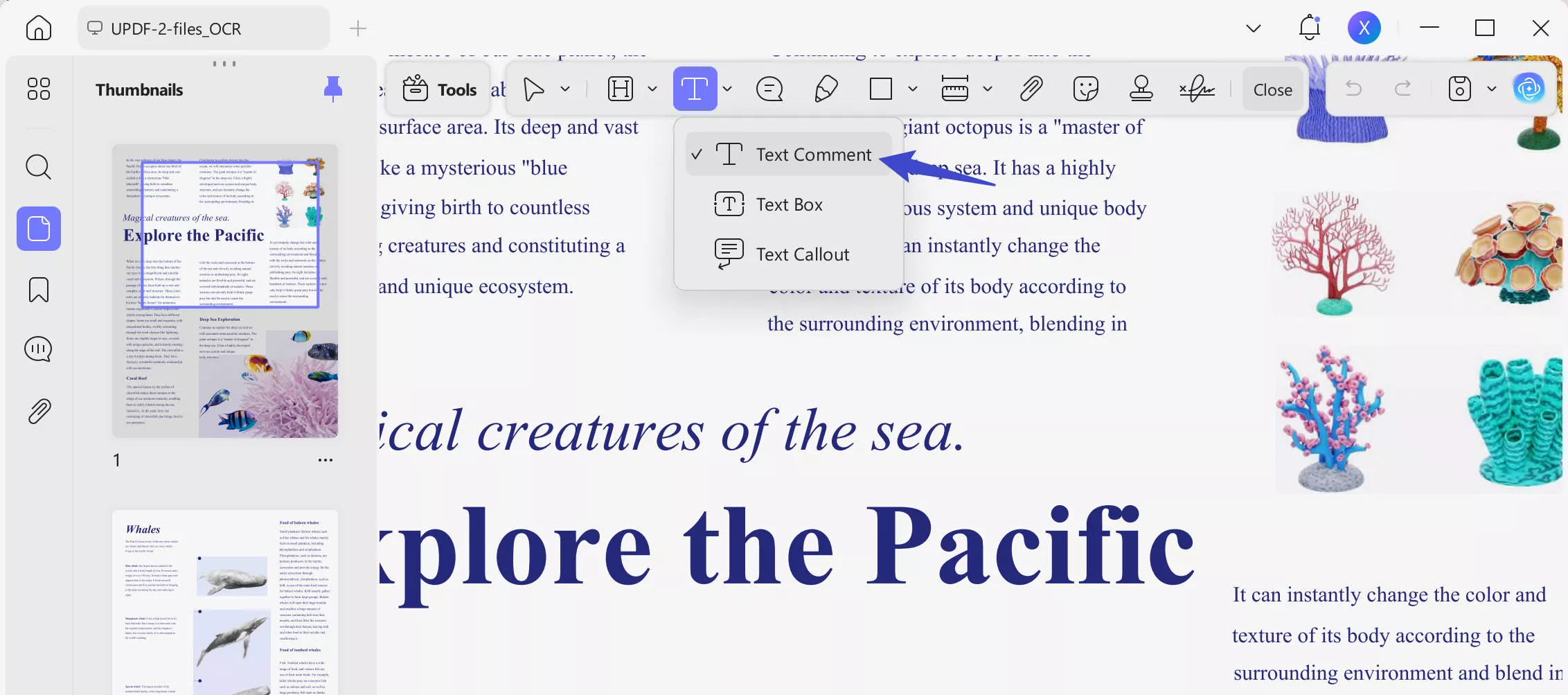 Add text comments to PDF with UPDF