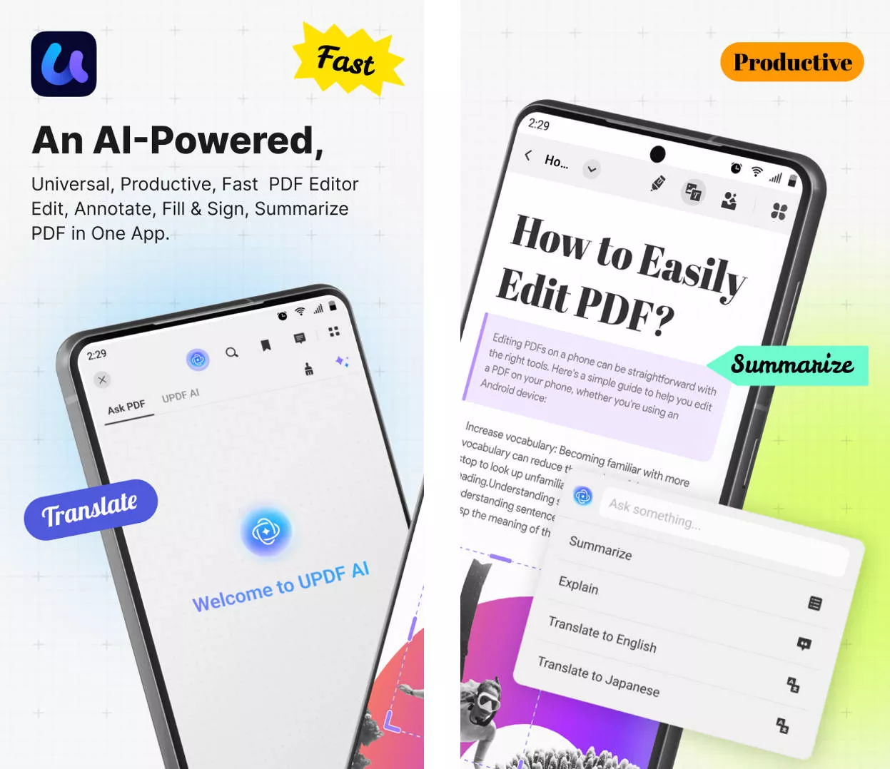 pdf reader for android updf
