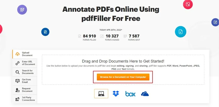 upload file to pdffiller