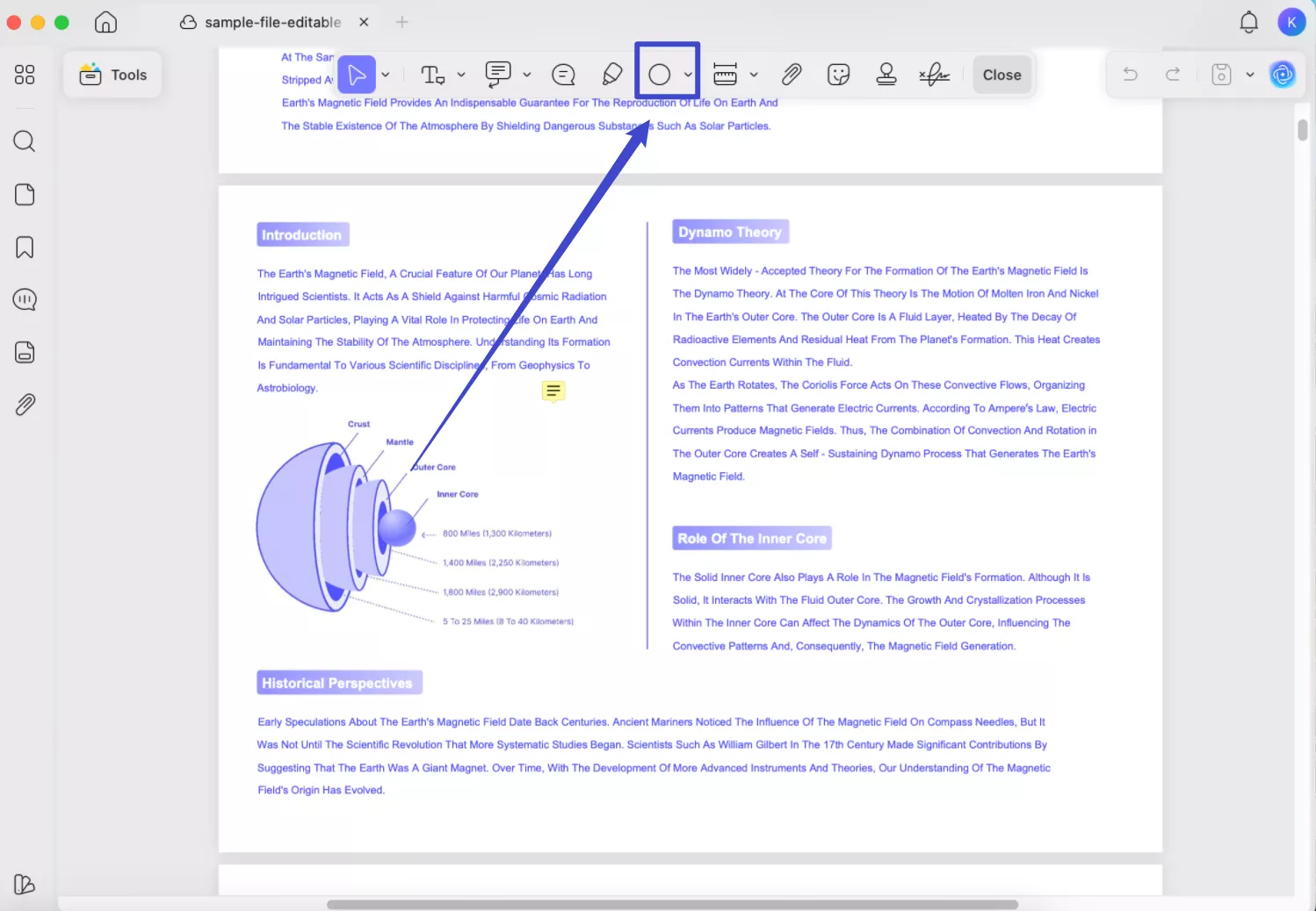 how to add shape to pdf on mac