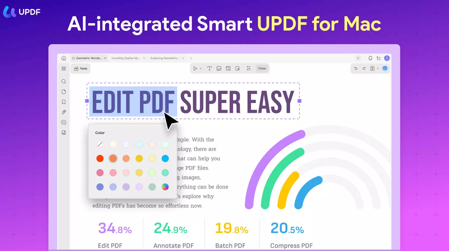 add shape in pdf with updf pdf annoattor