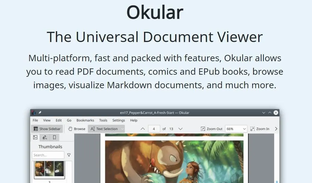 gratis pdf editor linux okular