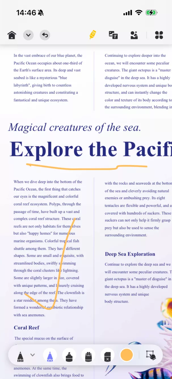 insert shapes to pdf on iphone with pencil