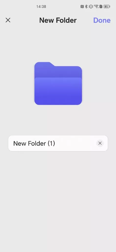 rename the new folder
