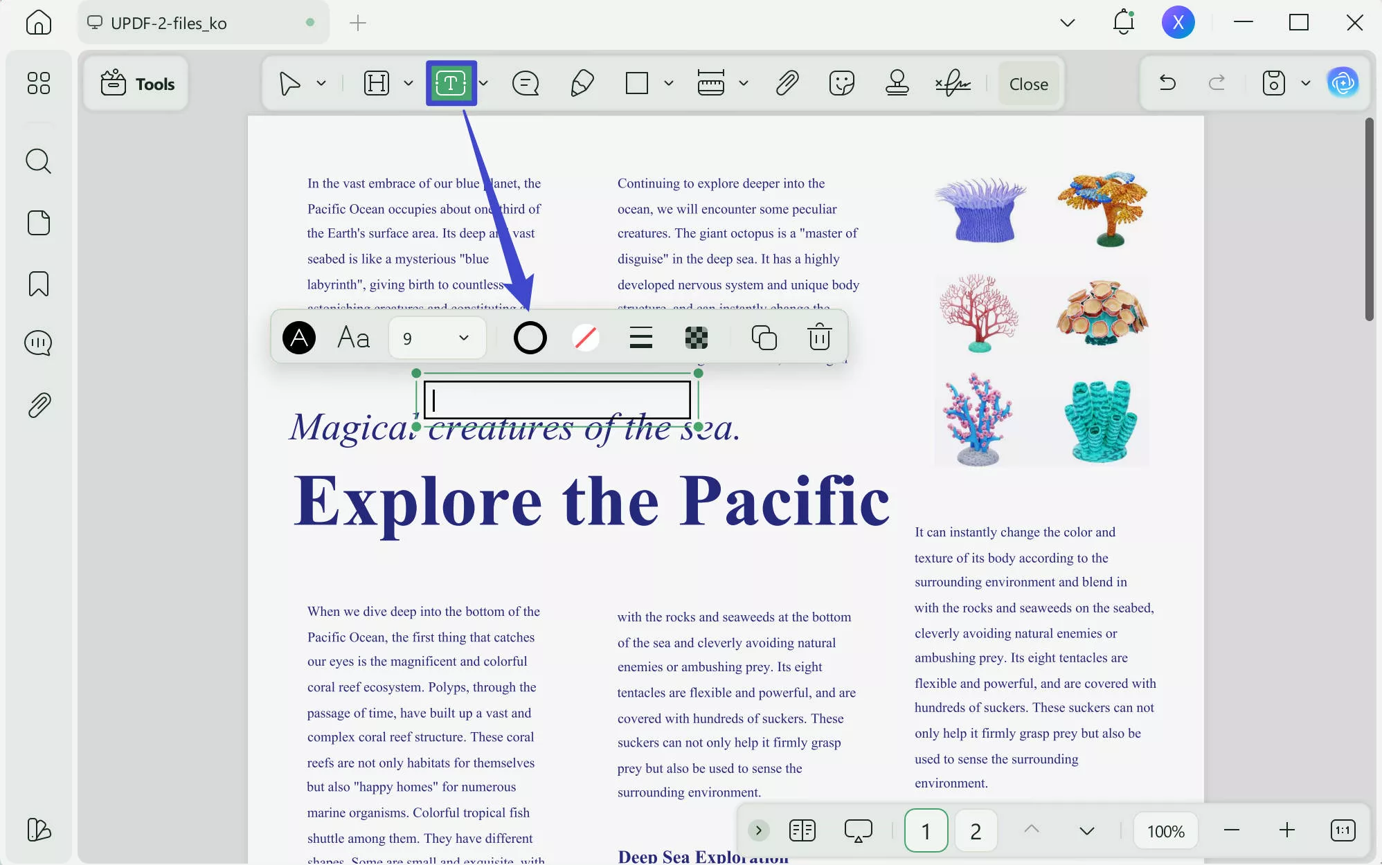 how to insert text box in pdf