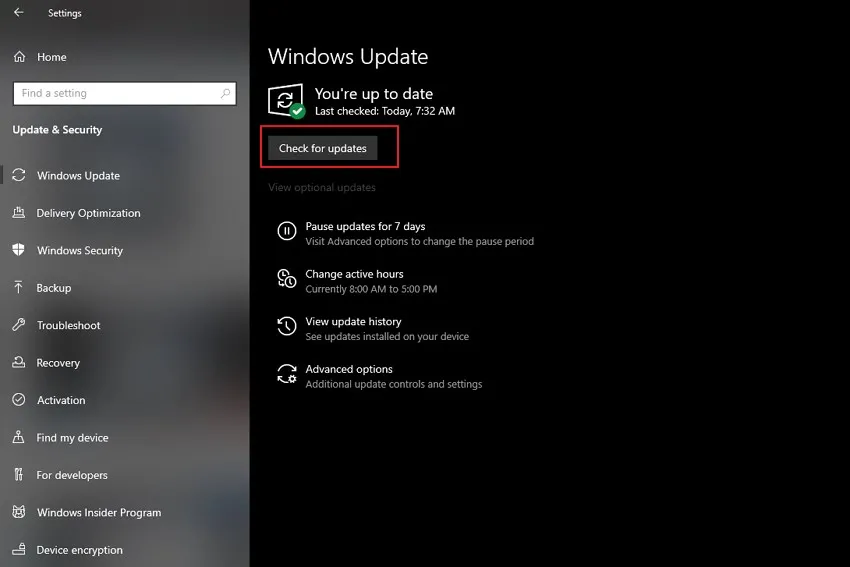 check for windows 11 update