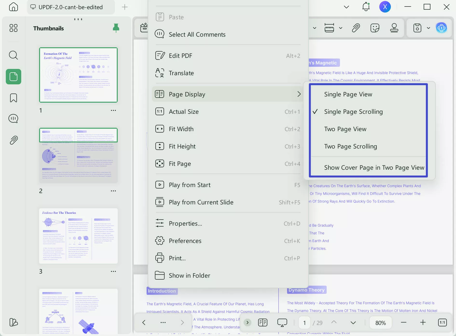 open pdf with adobe not chrome with different page display mode