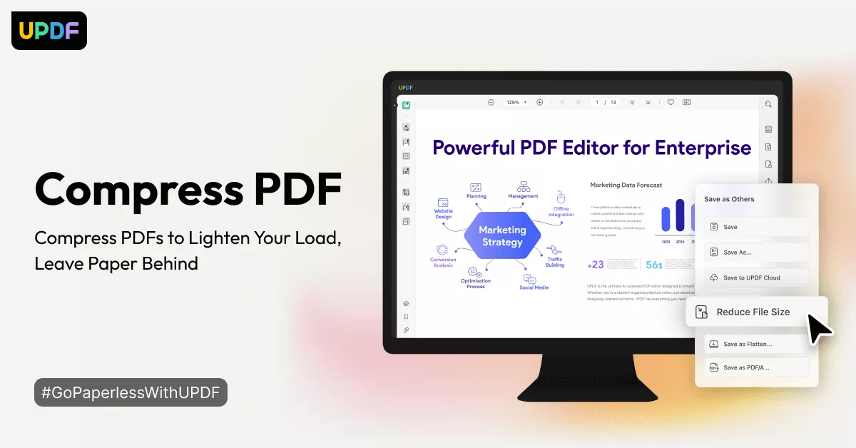 compress PDF using UPDF