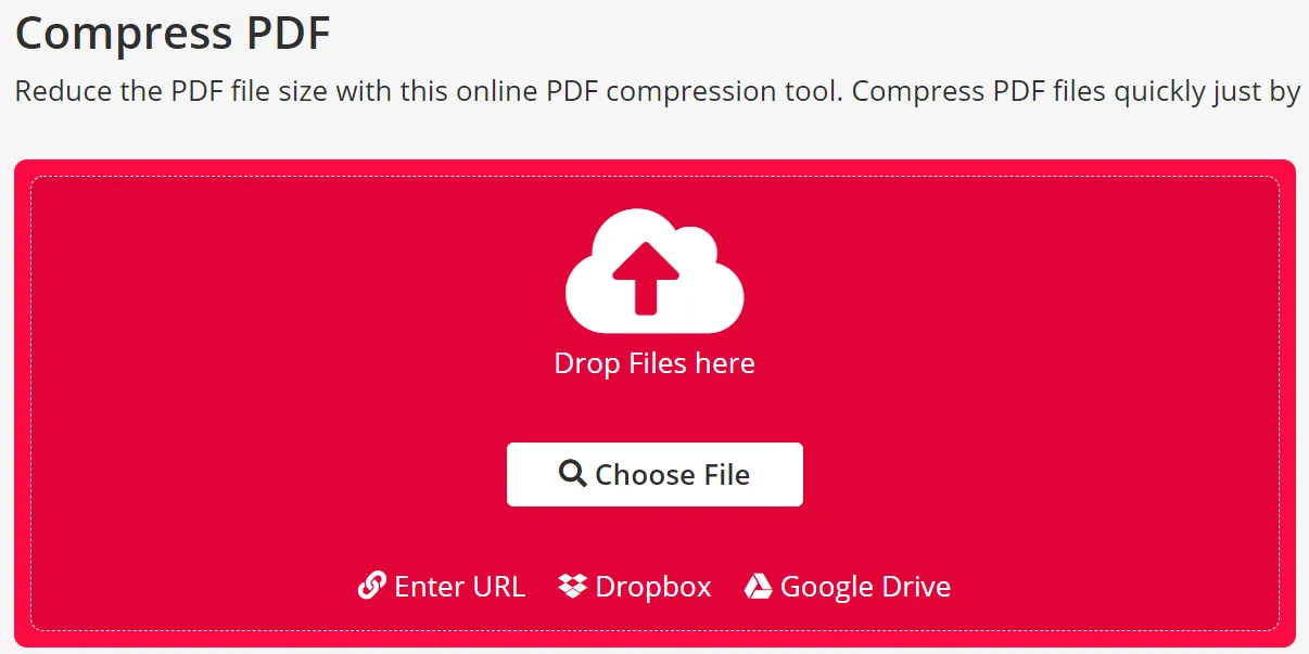 compresor de pdf en línea gratis pdf2go