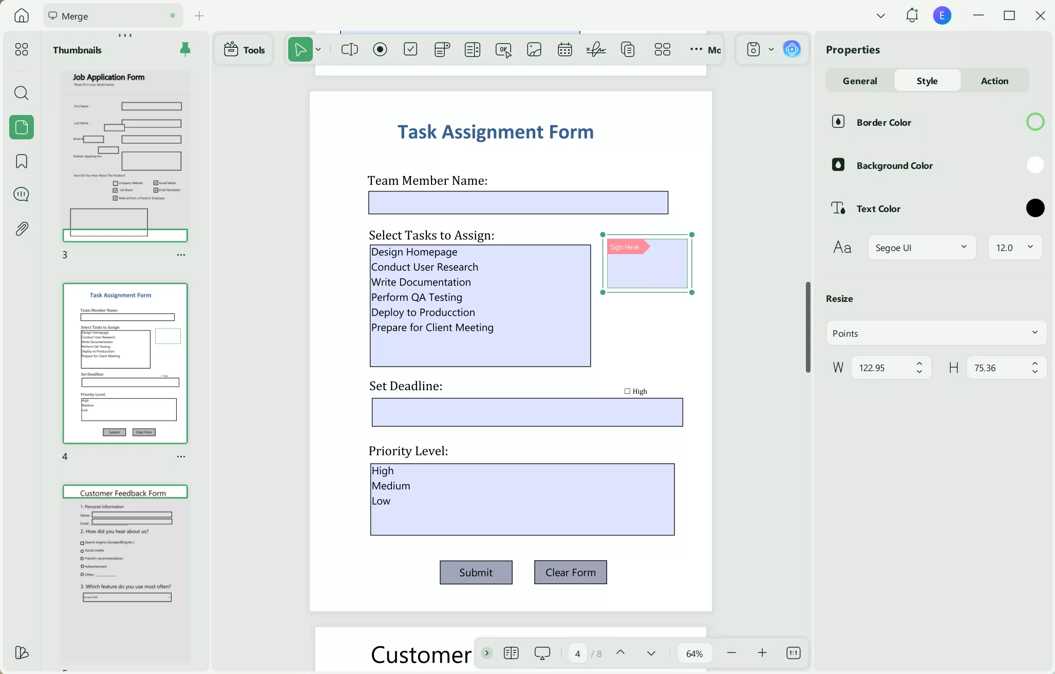 enable the preview option updf windows