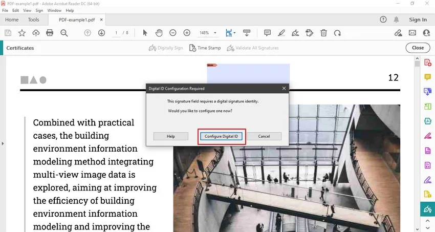 ajouter une signature au pdf avec identifiant numérique 