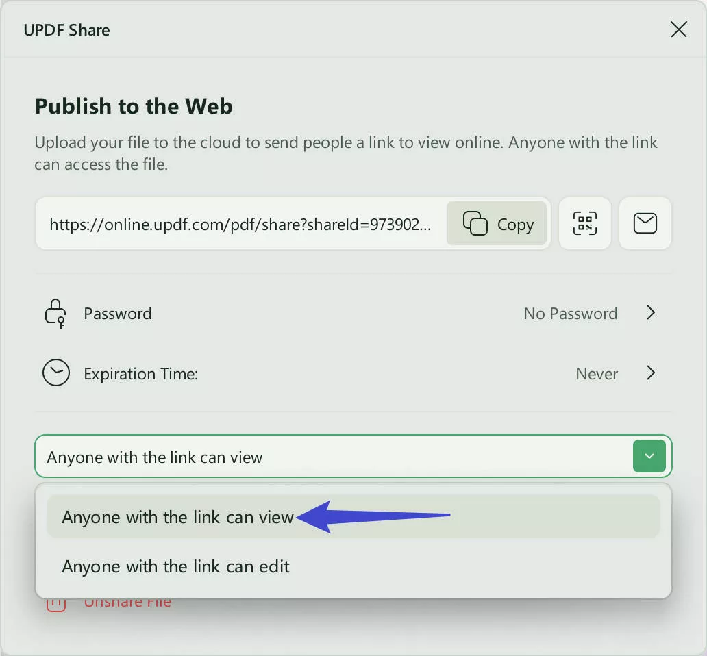 lock pdf from editing share pdf with link