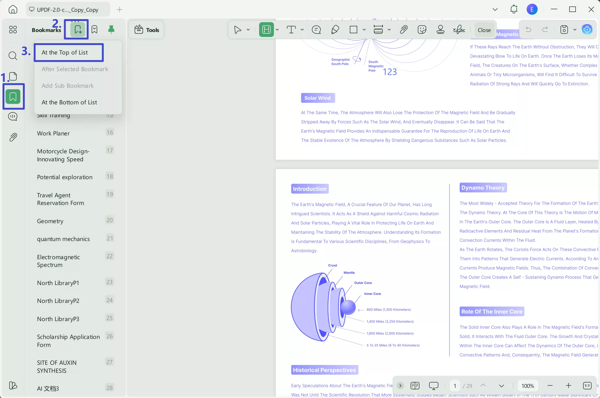 add bookmarks to pdf