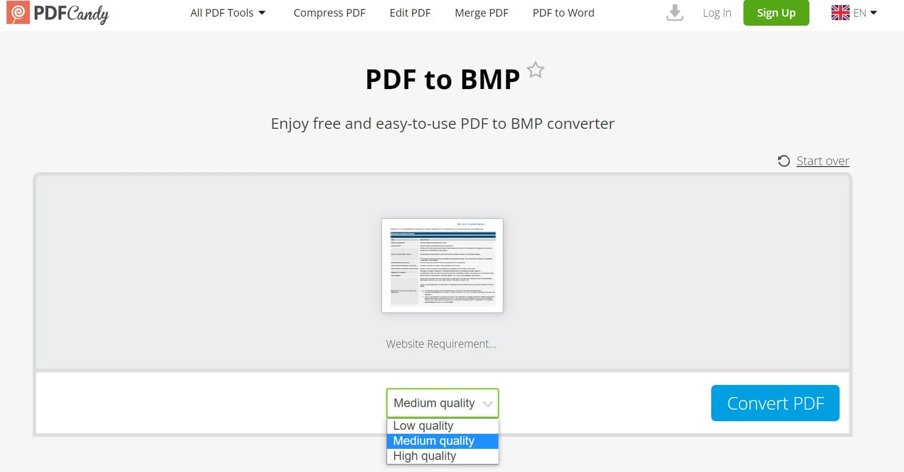 convert pdf to bmp online