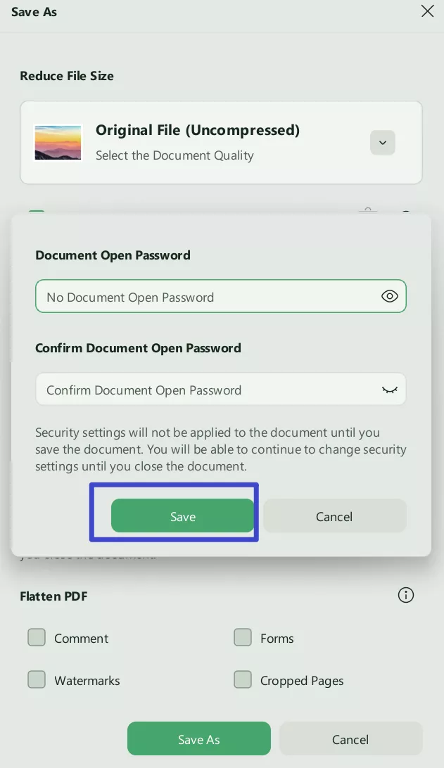 how to change pdf permissions