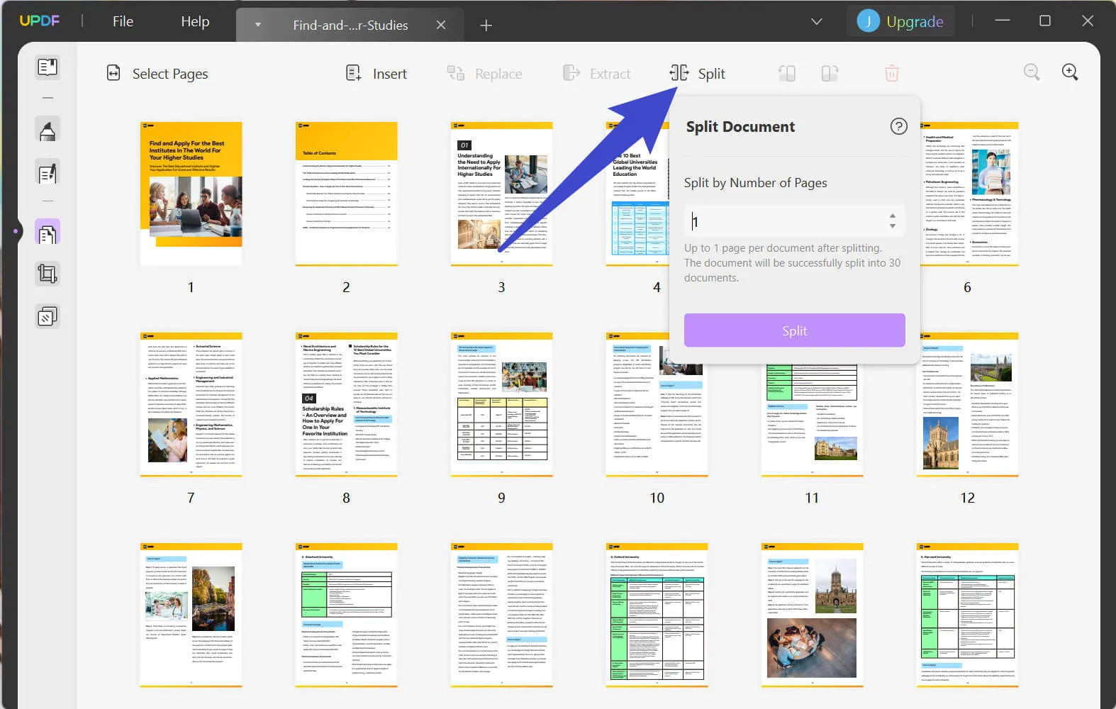 excel print to pdf split icon