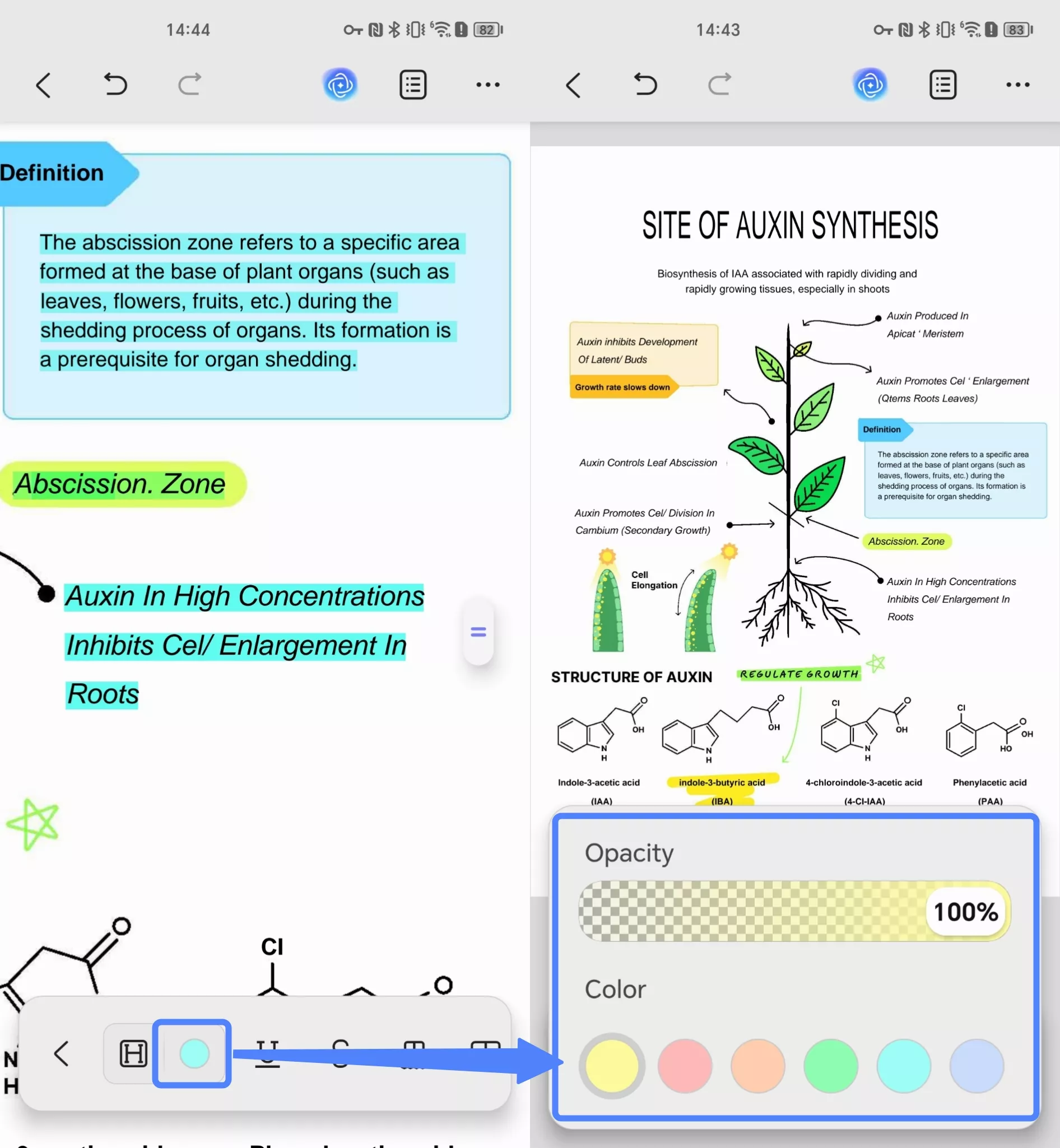 adjust the highlight color