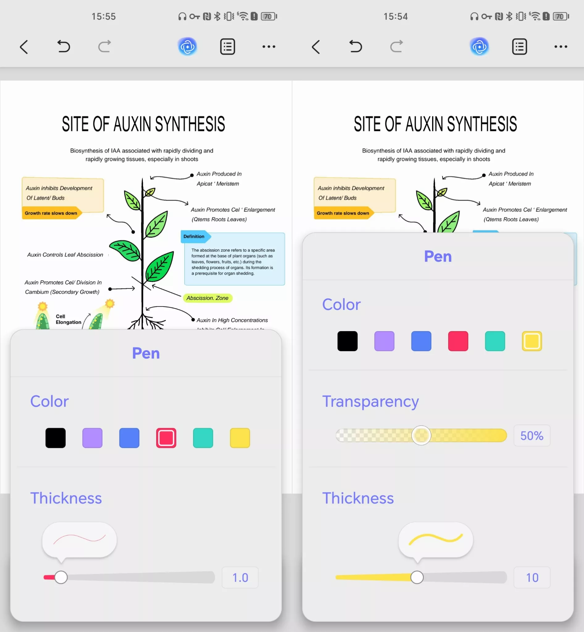 edit the pencil color