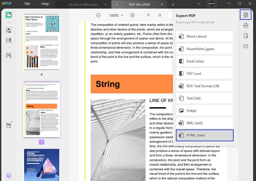 python pdf to html with export feature