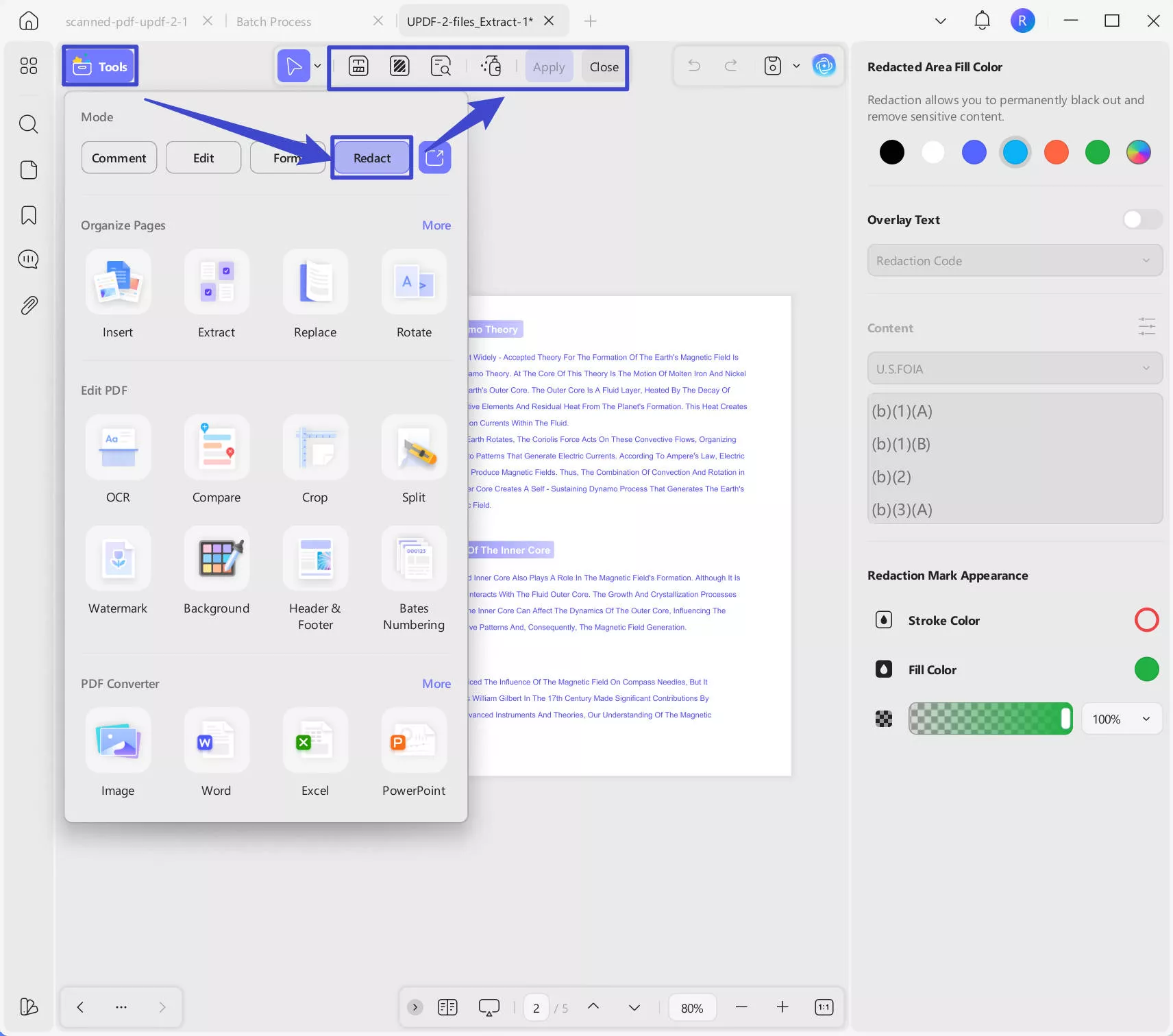 redcat options with UPDF on Windows