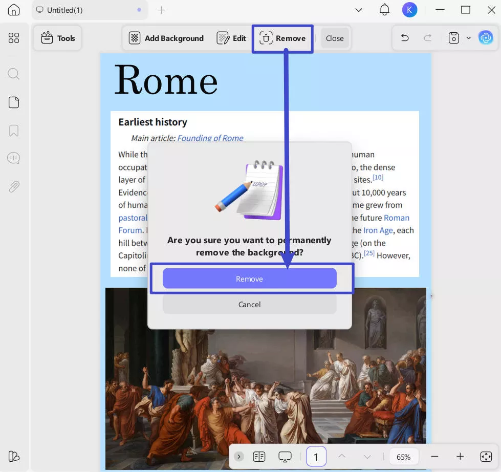 remove background from pdf 2