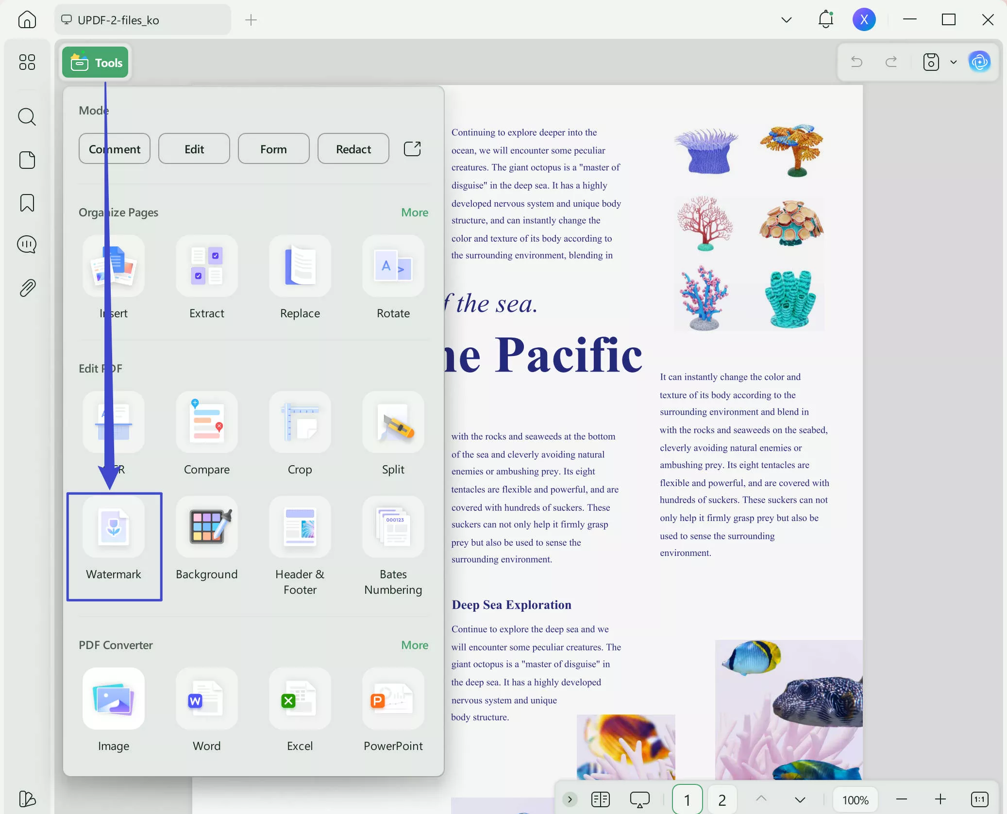 edit watermark, background, header, and footer in pdf