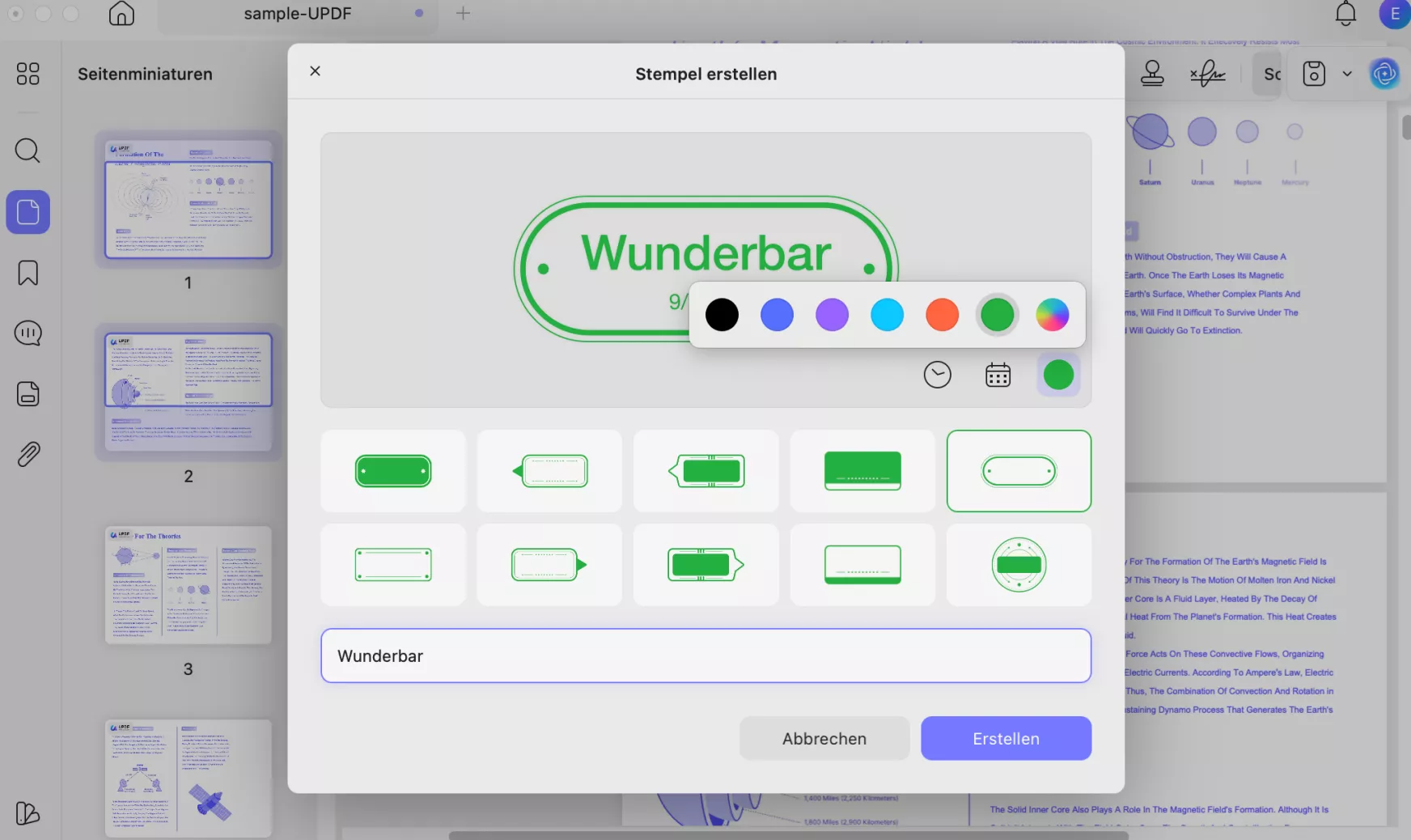 benutzerdefinierten pdf-Stempel hinzufügen