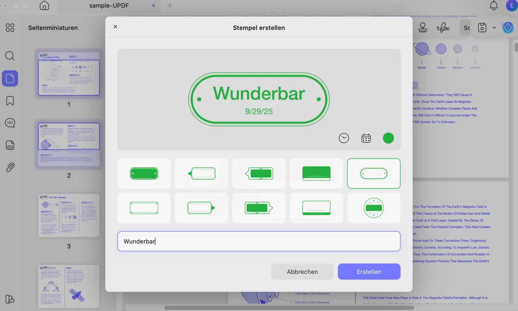 pdf-Stempel anpassen