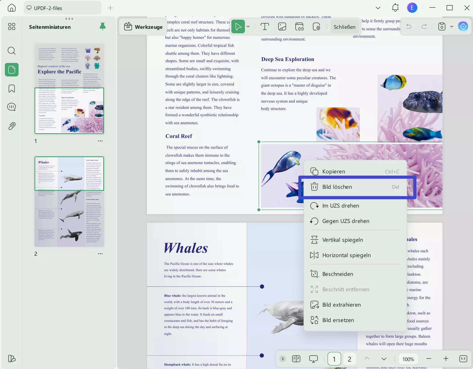 Bilder aus PDF ausschneiden, indem Sie sie löschen