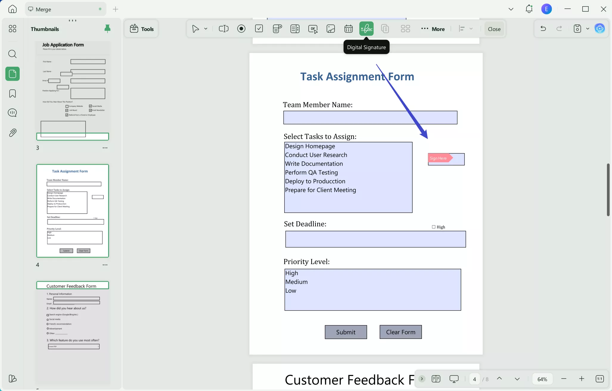 add digital signature