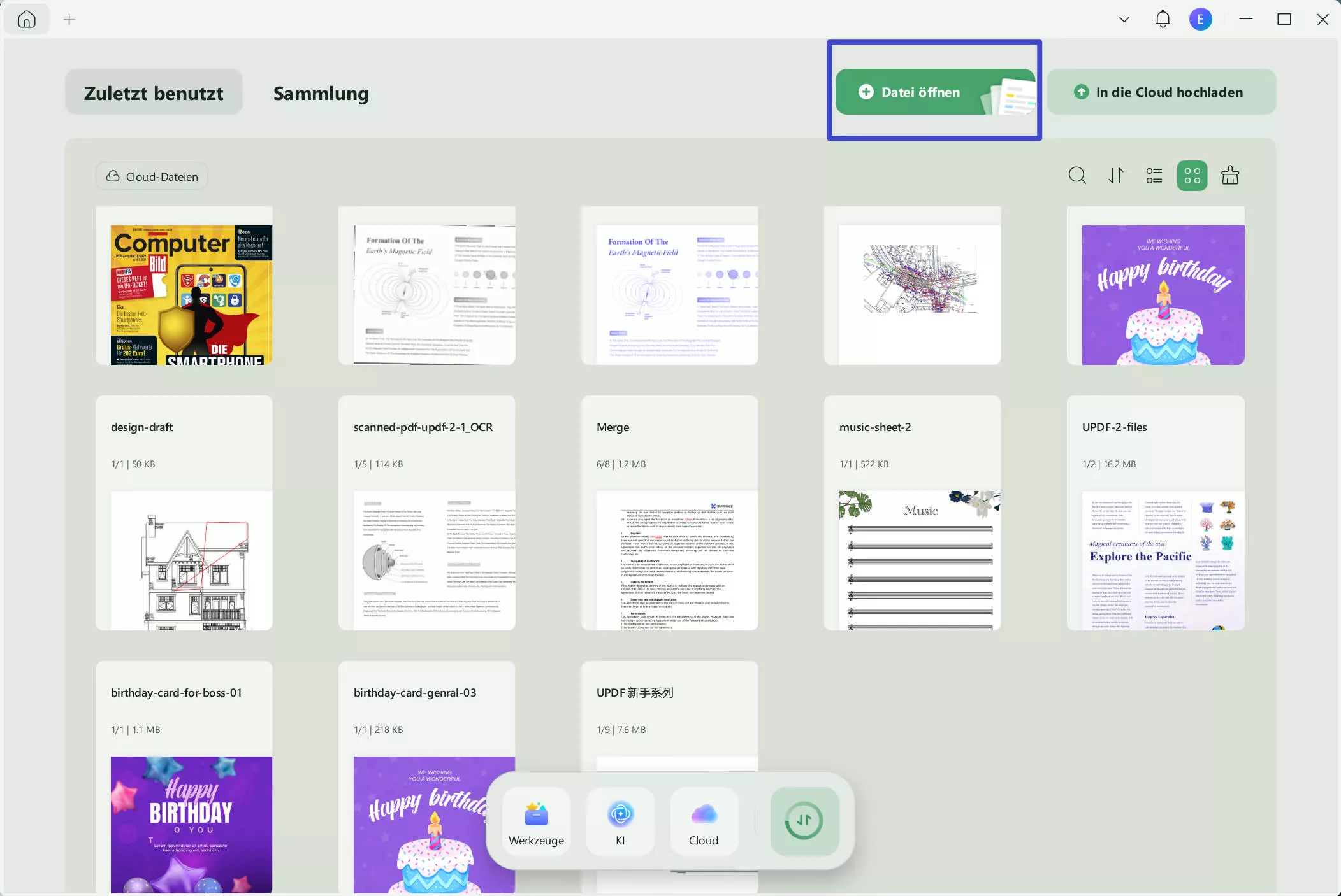 PDF-Dateien öffnen UPDF