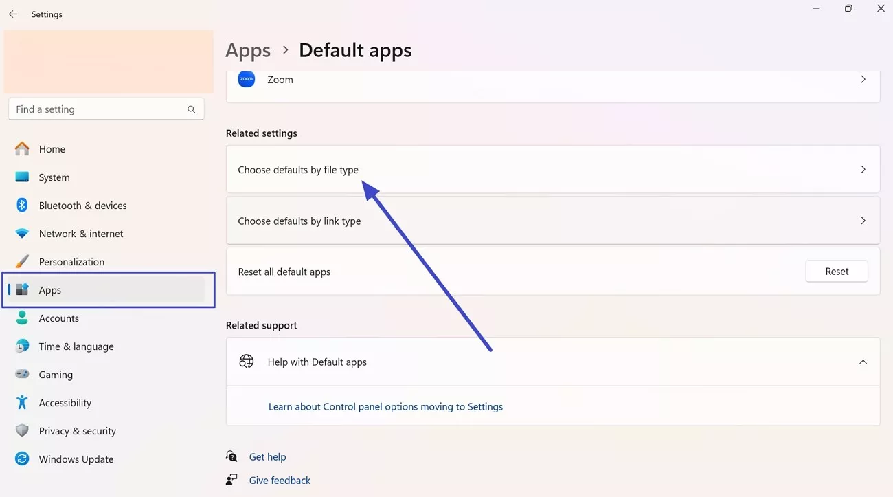 access app settings on the pc