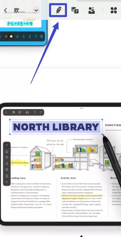 Verwenden Sie das Bleistift-Tool in der UPDF-Android-Version