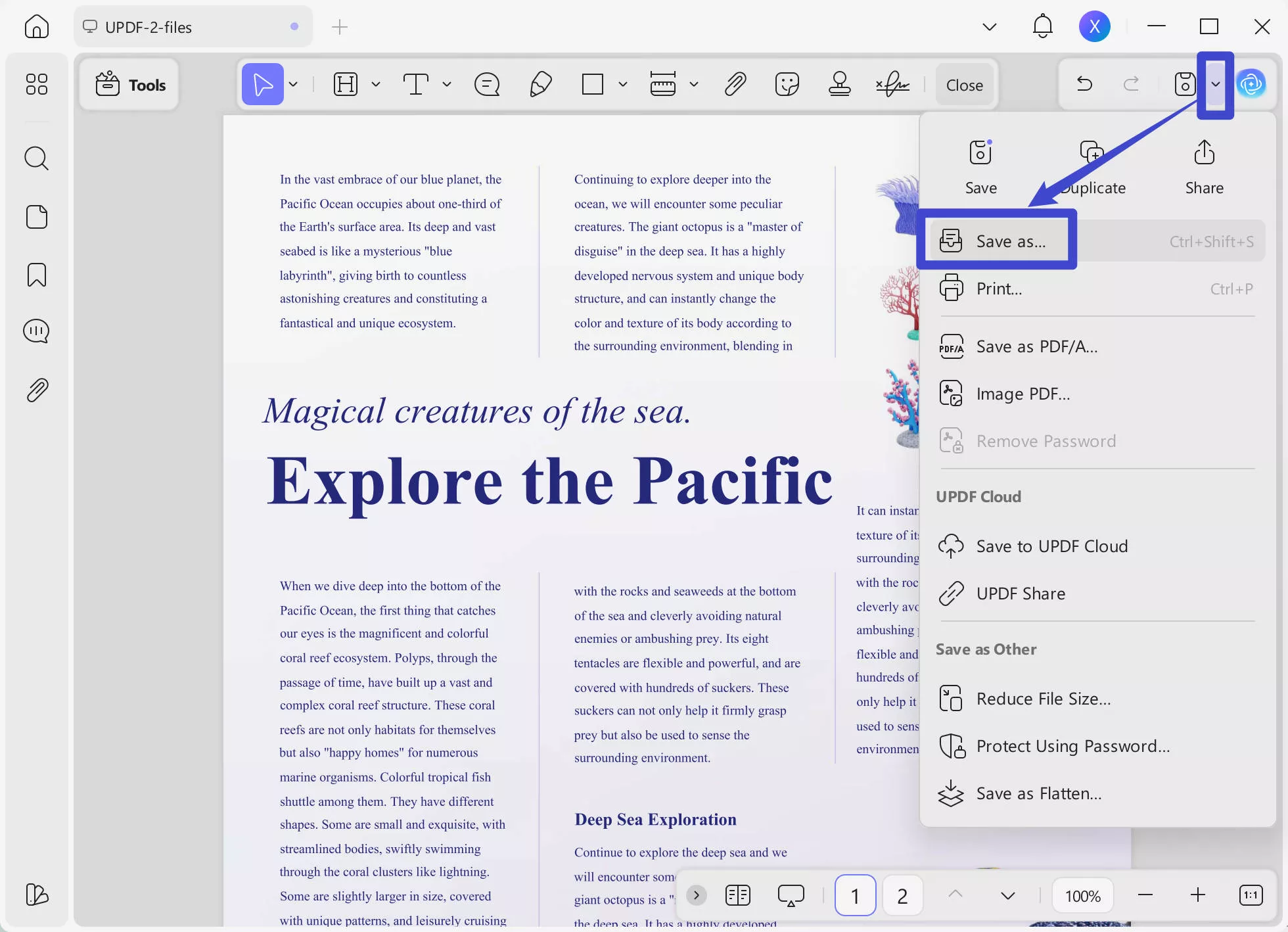 save pdf file