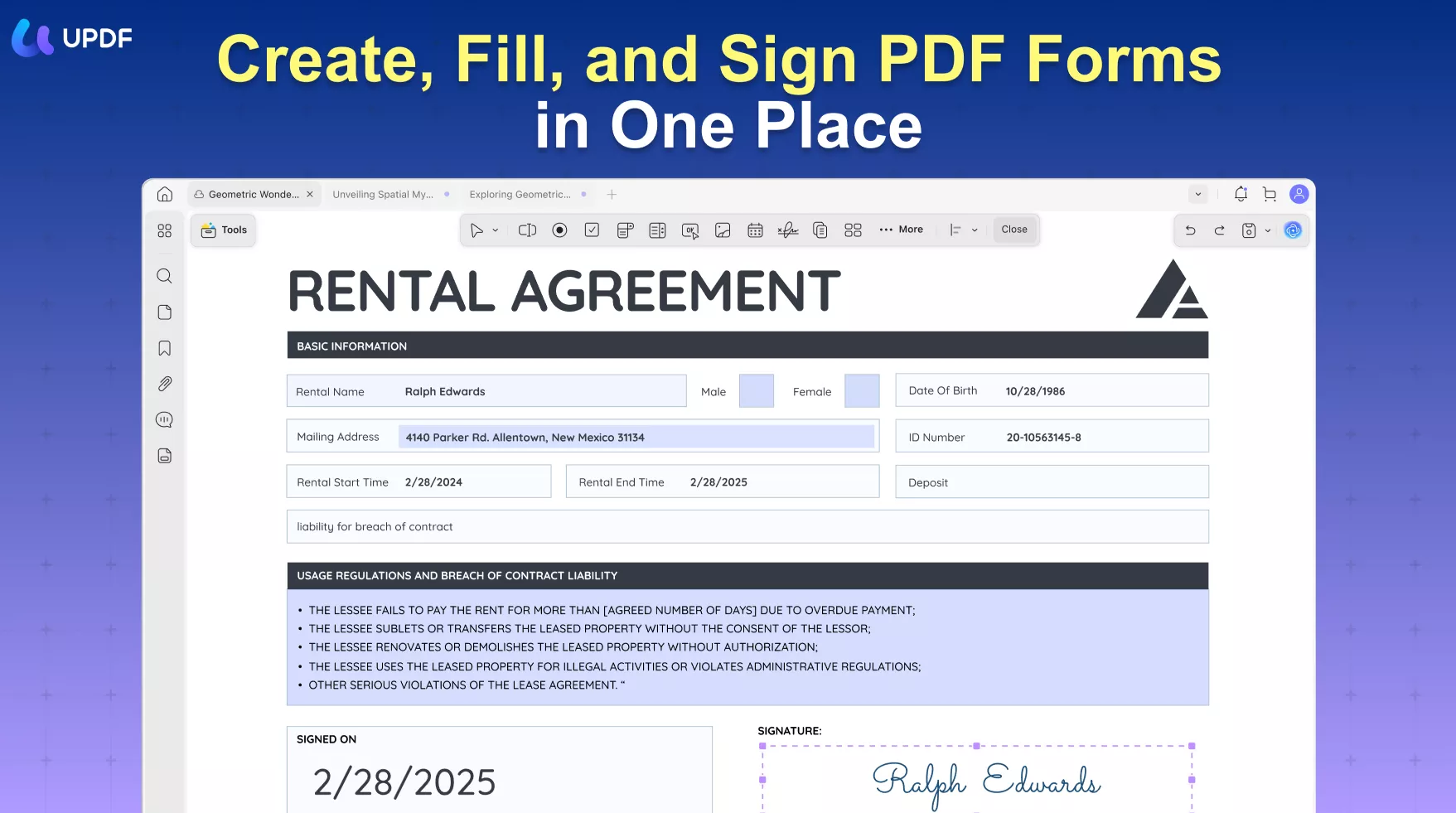 add legally binding signature