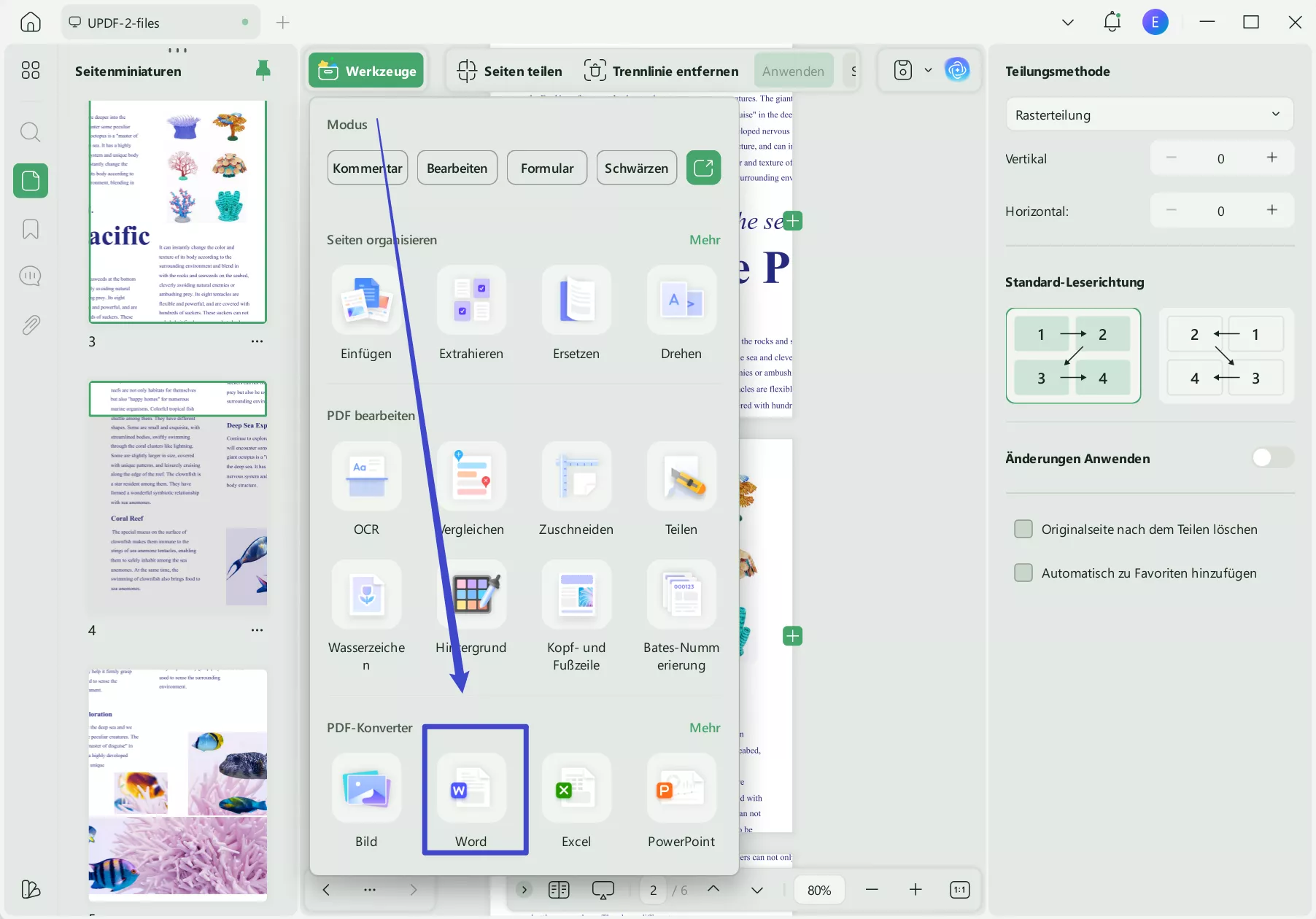 PDF zu Word mit UPDF