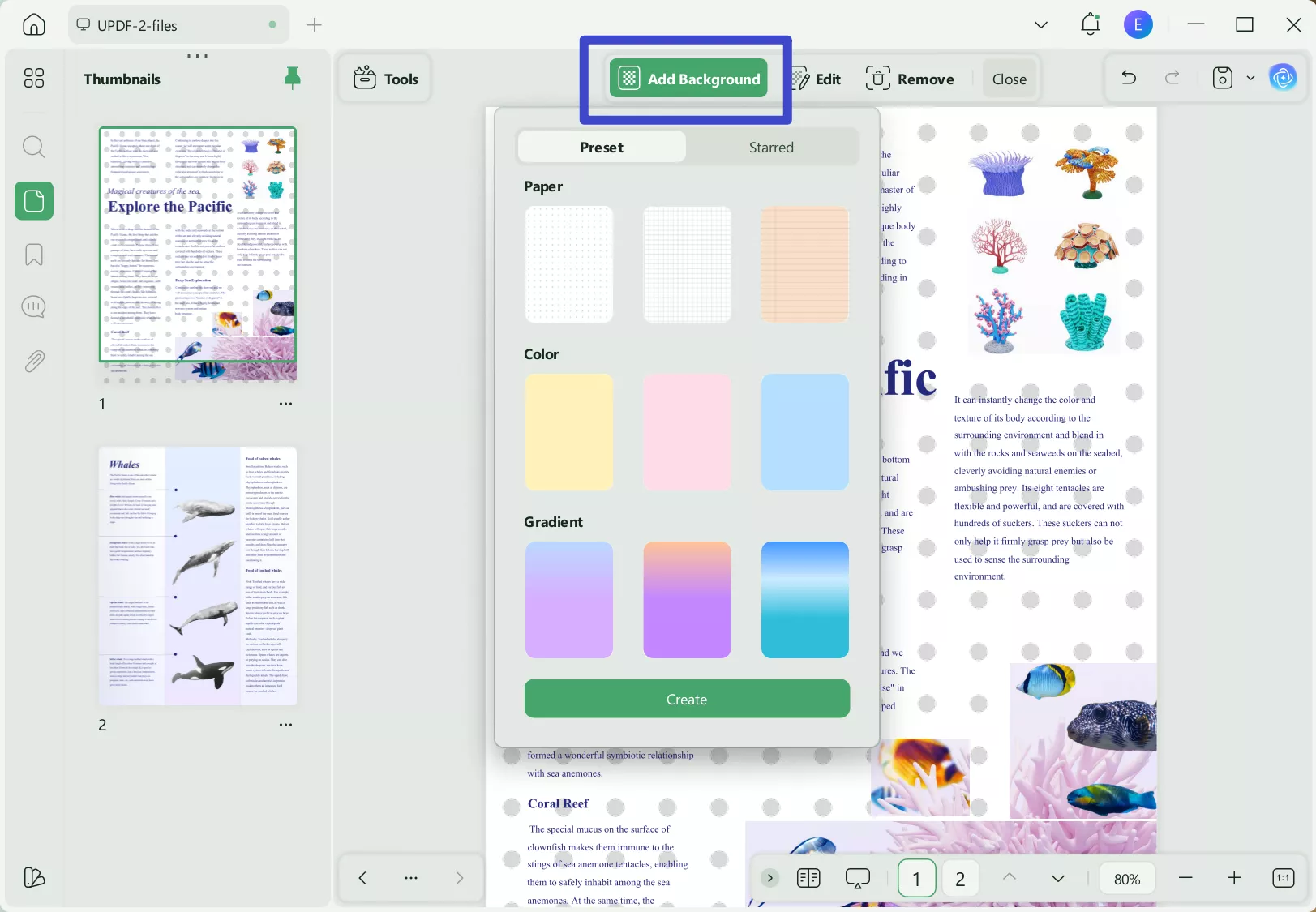 add background image to PDF with UPDF