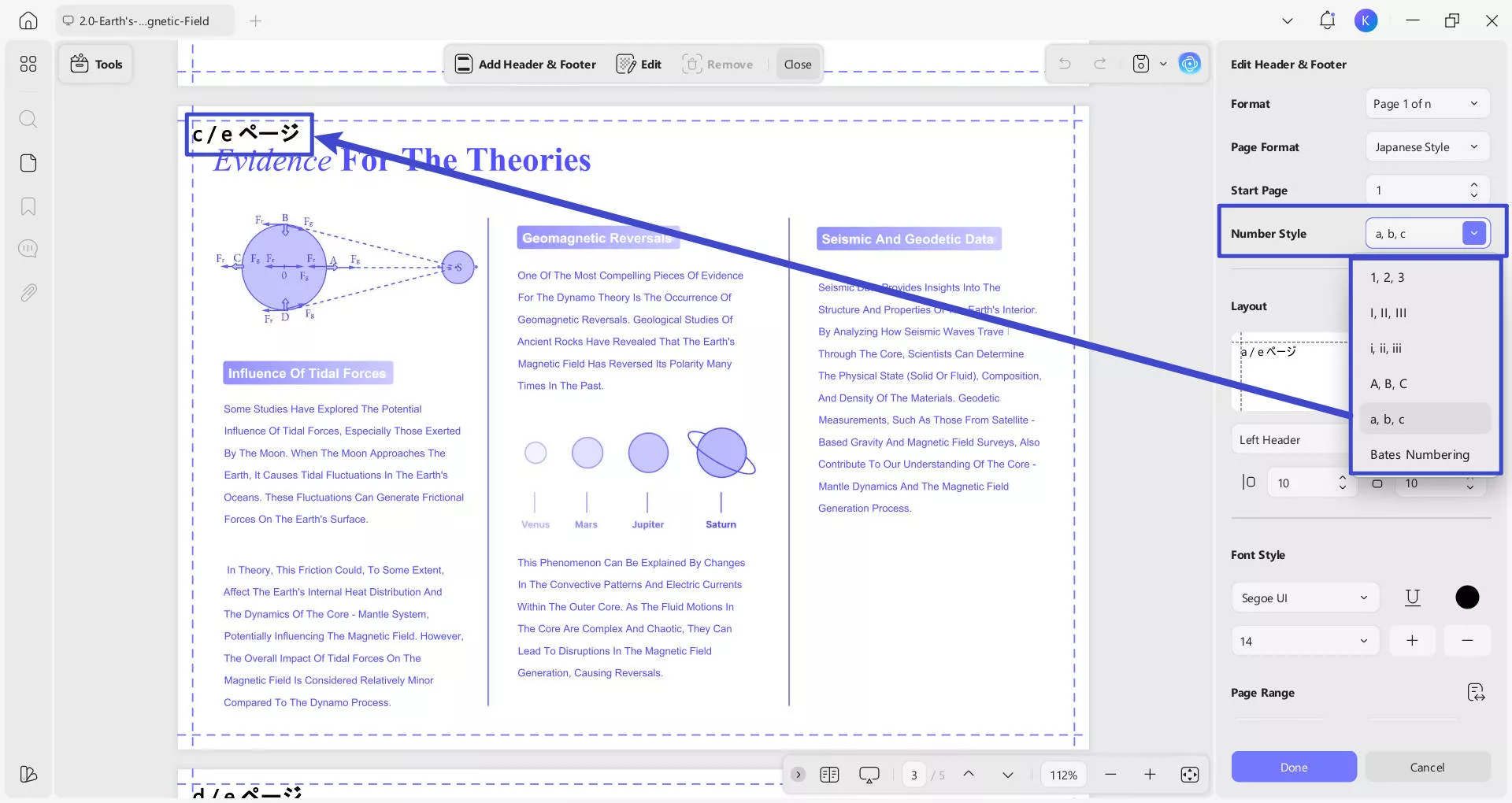 add header and footer 4