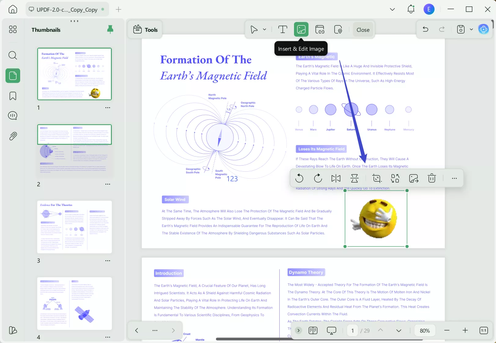 add image to PDF with image feature in UPDF