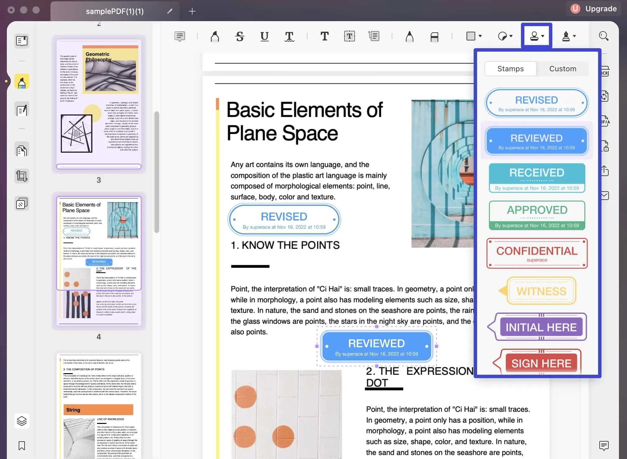 how to markup a pdf on mac with stamps