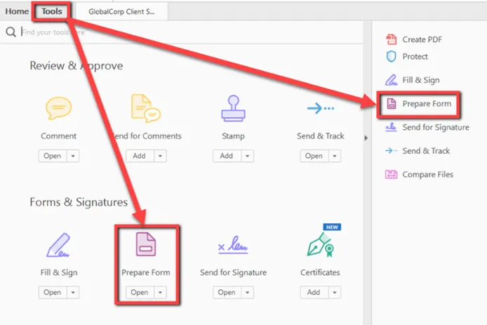 Acrobat fillable pdf creator